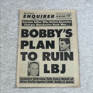 National Enquirer 9 Apr 1967 vol 41, no 3 Bobby Kennedy Lyndon B Johnson